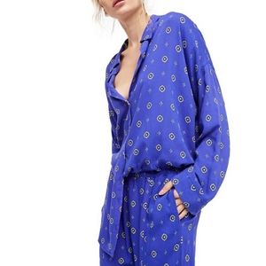 Free People Oversized Medallion Blouse